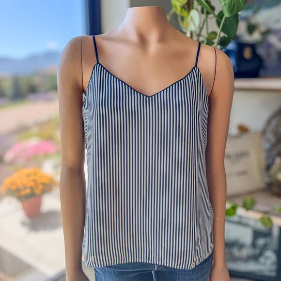 Banana Republic, Navy & White Horizontal Striped Lined Camisole, Women's Small - Picture 9 of 9